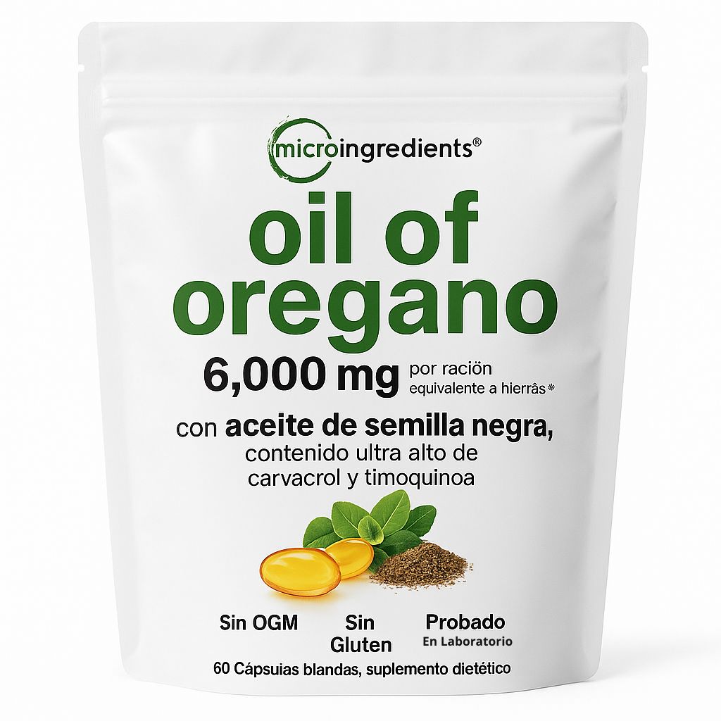 Aceite De Oregano 6000 Mg 60 Capsulas
