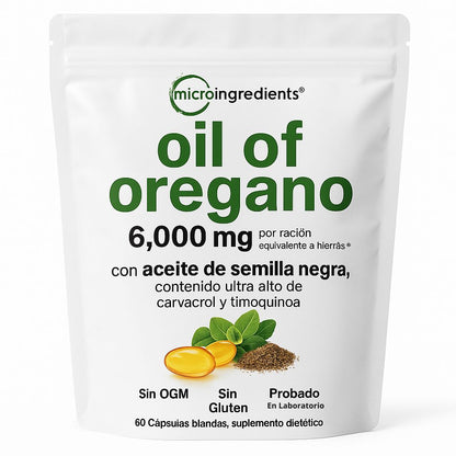 Aceite De Oregano 6000 Mg 60 Capsulas